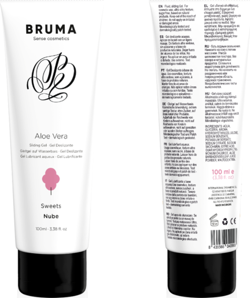 Balenie lubrikačného gélu Bruma Aloe Vera na vodnej báze
