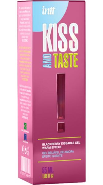 Bozkávateľný intímny gél Intt Releases 55 ml s príchuťou černice a hrejivým účinkom