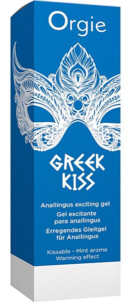 Fľaša s dávkovačom stimulačného gélu Orgie Greek Kiss s objemom 50 ml