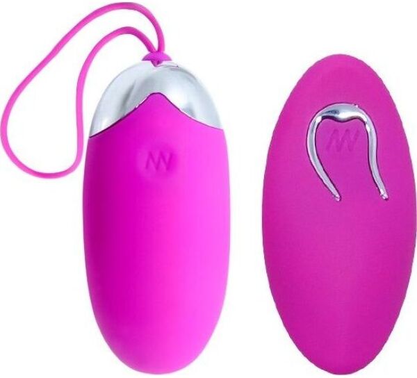 Vibračné vajíčko Pretty Love Berger zo silikónu s kovovými detailmi