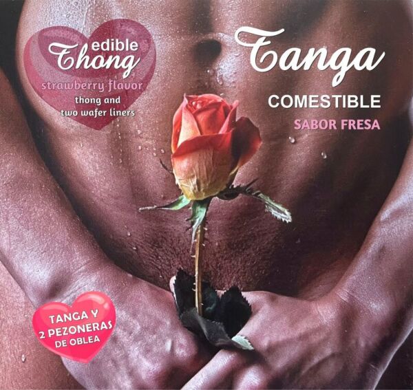 Oblátkové tangá a 2 kryty bradaviek Hotflowers pre neho