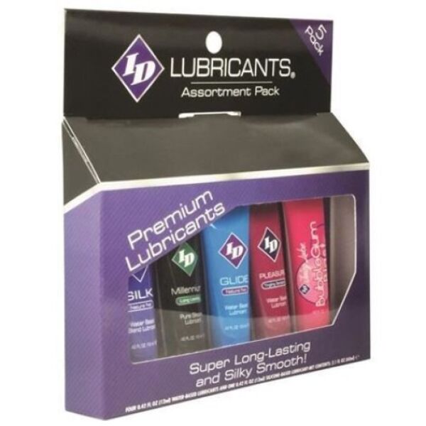 Balenie piatich lubrikantov s príchuťou ID Juicy Lube po 12 ml