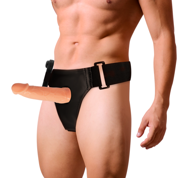 Dutý postroj strap-on Harness Attraction Willian, realistický penis v prirodzenej farbe s popruhmi