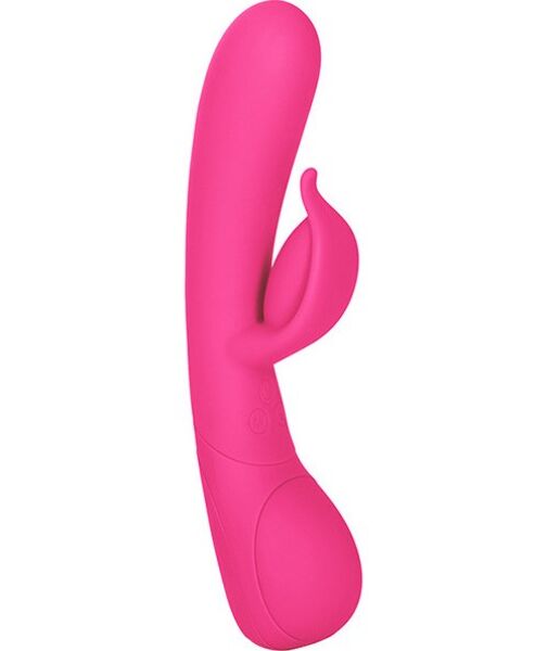 Ružový rabbit vibrátor Calexotics Impress Dove so zavádzacou časťou a stimulátorom klitorisu