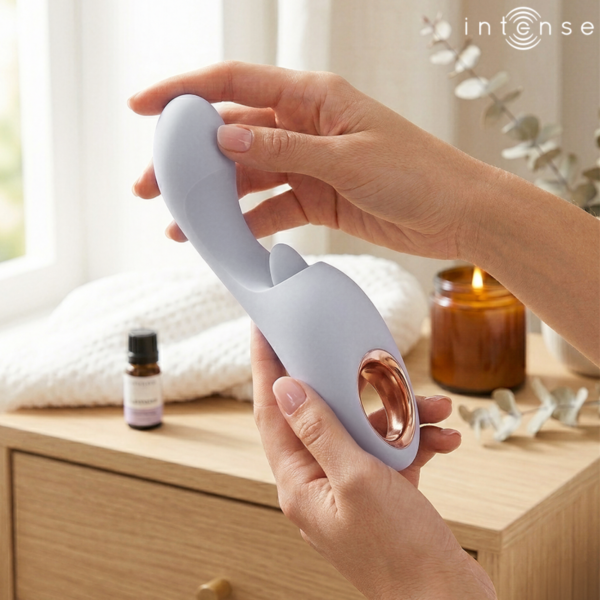 Vibrátor INTENSE Anya s dvojitou stimuláciou vo farbe levandule