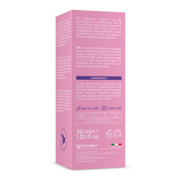 Balenie lubrikantu na vodnej báze Intymate Virgel s objemom 30 ml