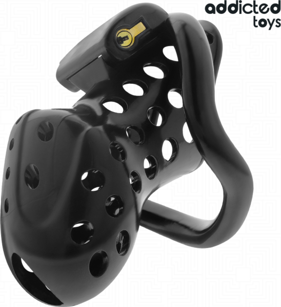 Klietka cudnosti Addicted Toys Locked 10,5 cm so štyrmi krúžkami, zámkom a kľúčmi