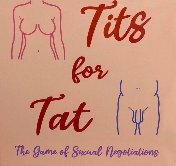 Erotická stolová hra Kheper Games Tits for Tat s hracou doskou, kartami a kockami