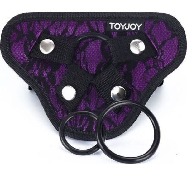 Postroj strap-on Get Real Harness s polstrovaným vankúšikom a silikónovými krúžkami