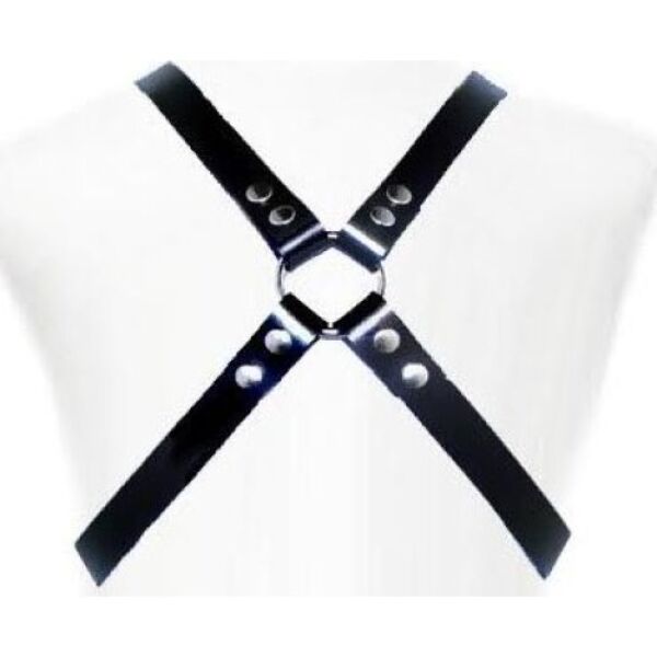 Pánsky postroj Leather Body Basic Harness s nastaviteľnými popruhmi v tvare kríža