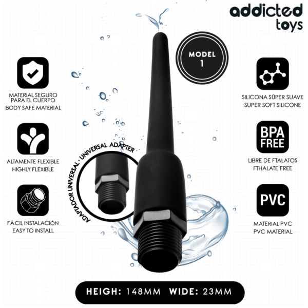 Análna sprcha Addicted Toys Model 1 s univerzálnym adaptérom na hadicu