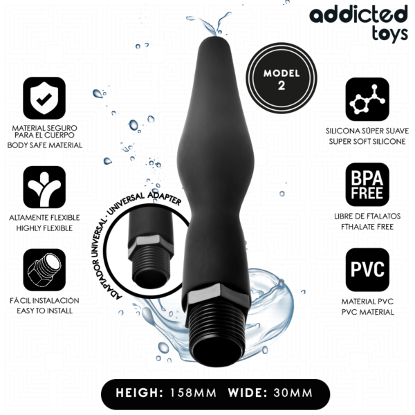 Análna sprcha Addicted Toys Model 2 s univerzálnym adaptérom