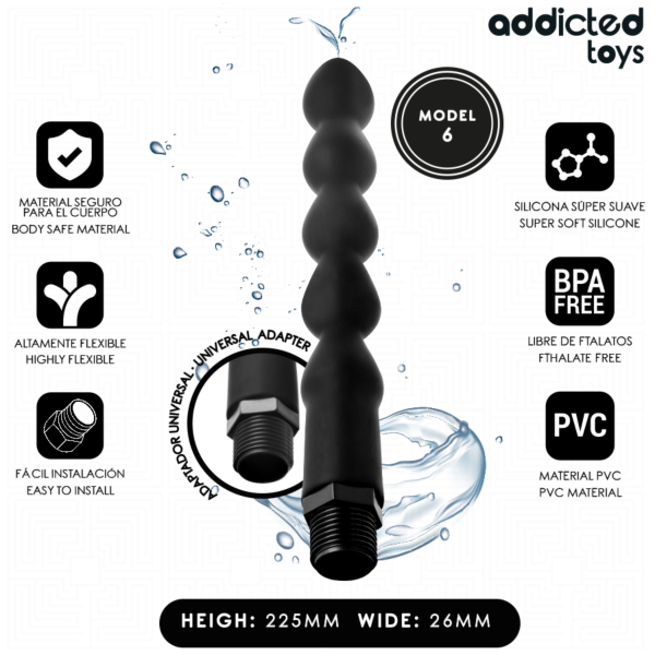 Análna sprcha Addicted Toys Model 6 s univerzálnym adaptérom