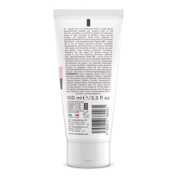 Téglik análneho lubrikantu IntimateLine Lubran 100 ml