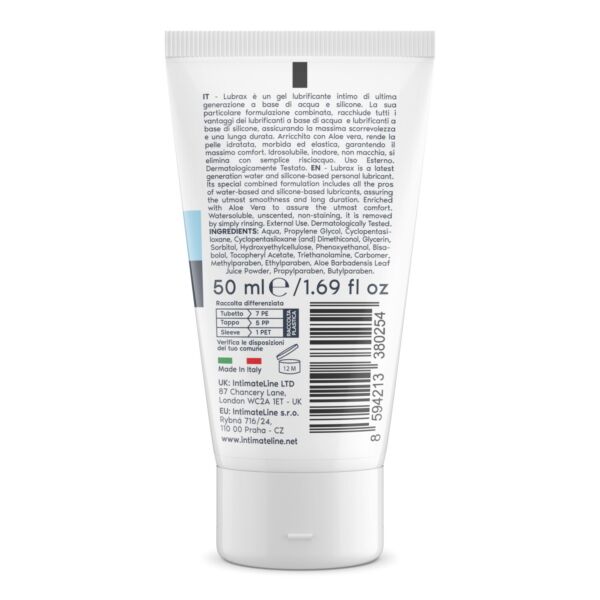 Fľaštička hybridného análneho lubrikantu IntimateLine Lubrax, 50 ml