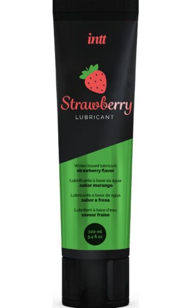 Lubrikant na vodnej báze INTT 100 ml, v príchuti cukrová vata a v príchuti jahoda