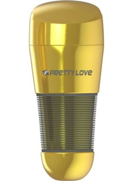 Masturbátor Pretty Love BM-00900T49NNJ v tvare vagíny so zlatým krytom