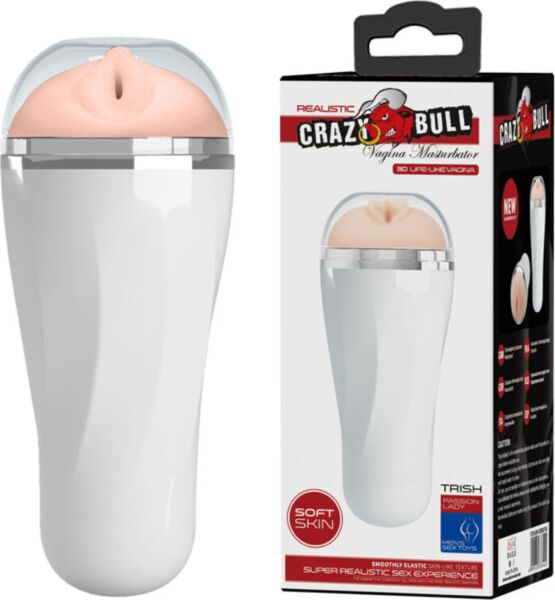 Masturbátor Crazy Bull Trish s realistickým vaginálnym otvorom a perleťovou povrchovou úpravou schránky