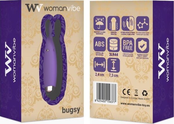 Mini vibrátor WomanVibe Bugsy s uškami