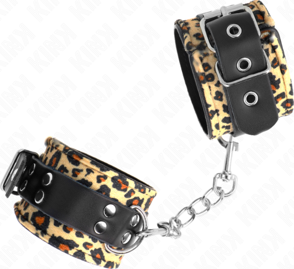Kožené putá Kink s leopardím vzorom na BDSM