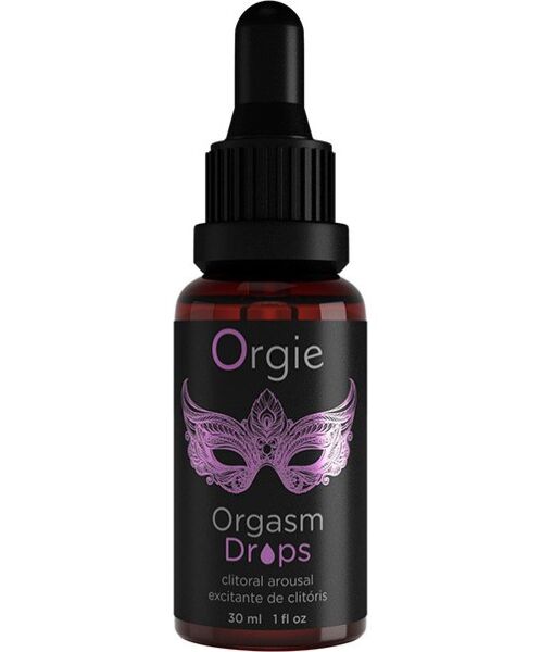 Fľaštička Orgie Orgasm Drops, intímny stimulačný gél na klitoris, 30 ml