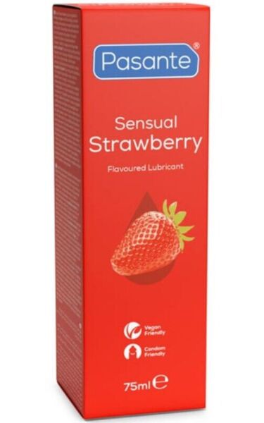 Balenie lubrikantu Pasante Sensual Strawberry 75 ml s jahodovou príchuťou