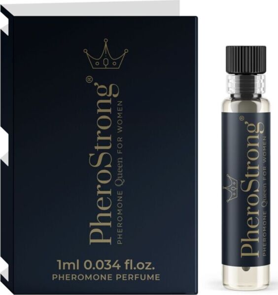 Flakón s objemom 1 ml, parfum s feromónmi PheroStrong Queen pre ženy