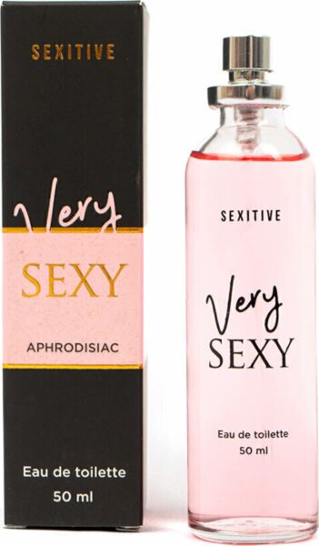 Sklenená fľaštička parfumu Sexitive Very Sexy 50 ml s rozprašovačom