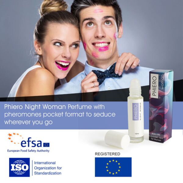 Parfum s feromónmi Phiero Night Woman od 500Cosmetics vo formáte roll-on s objemom 10 ml