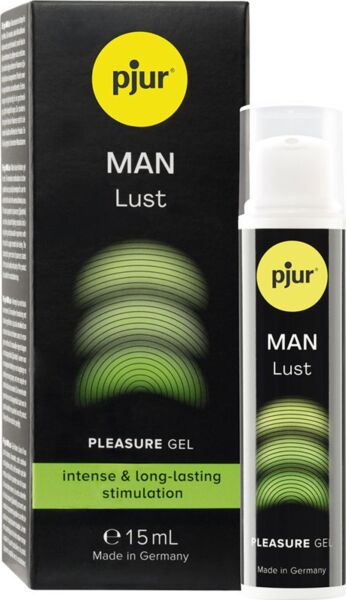Fľaštička stimulačného gélu pjur MAN Lust s objemom 15 ml