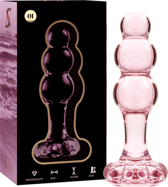 Sklenený análny kolík Nebula Series Model 1 od značky Ibiza