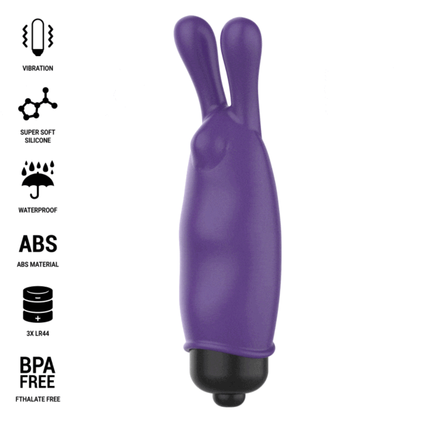 Mini vibrátor Intense Fun Mystic v tvare zajačika s dvoma ušami