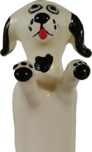 Dekoratívny kondóm Condomerie Happy White Dog XL, ručne maľovaný