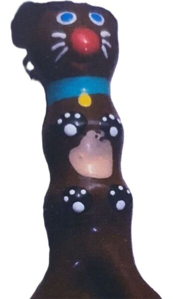 Vtipný kondóm Condomerie Brown Dachshund XL, ručne namaľovaný s jazvečíkom