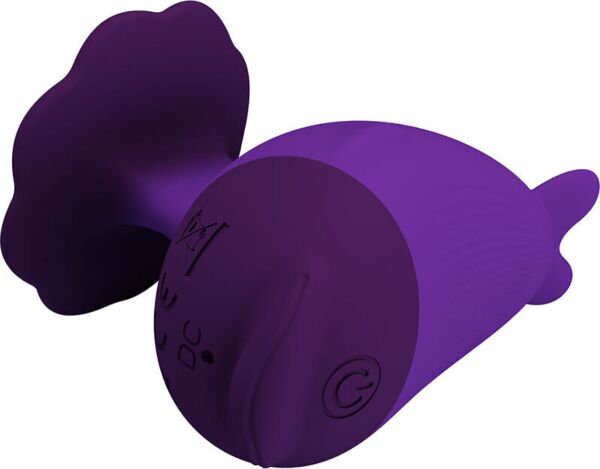Mini vibrátor Pretty Love Dolphin z fialového silikónu