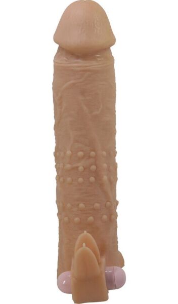 Návlek na penis Pretty Love BI-026281Z so slučkou na semenníky a vibračným vajíčkom