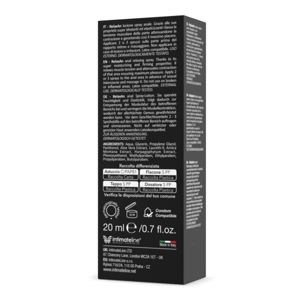Relaxačný análny sprej IntimateLine RelaxAn, 20 ml