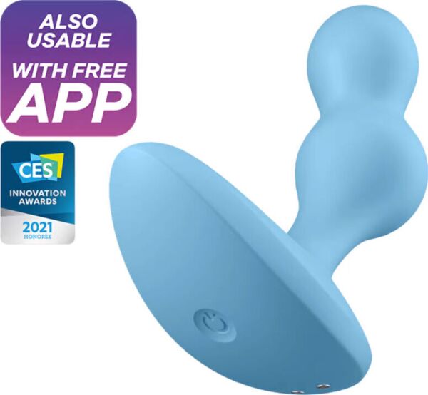 Análny vibrátor Satisfyer Deep Diver v tvare dvoch gúľ so širokou základňou