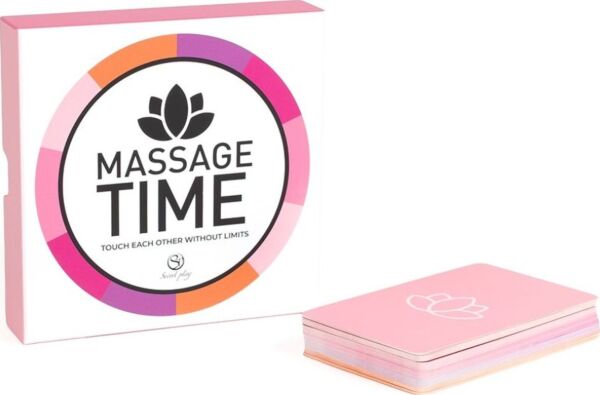Krabica masážnej hry pre páry Secret Play Massage Time s kartami a kockou
