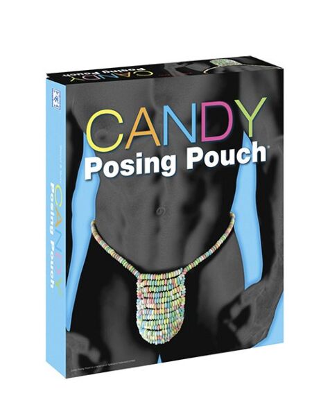 Jedlé pánske tanga Spencer & Fleetwood Candy Posing Pouch z farebných cukríkových guličiek