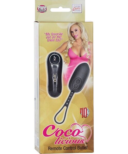 Čierny mini vibrátor Calexotics Coco Licious Remote Control s diaľkovým ovládačom