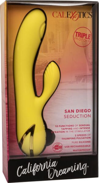Vibrátor na bod G California Dreaming San Diego Seduction od CalExotics so stimulátorom klitorisu