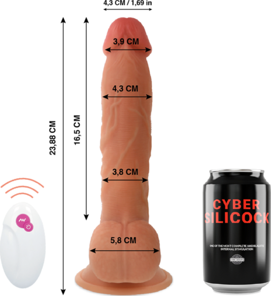 Realistický vibrátor Cyber Silicock Mr John s prísavkou v základni