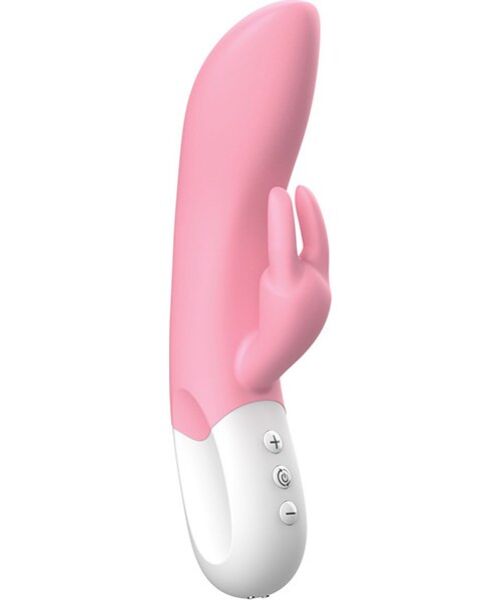 Rabbit vibrátor Liebe Mighty Rabbit so zakrivenou násadou a stimulátorom v tvare zajačika