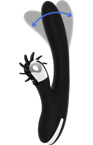 Rabbit vibrátor Black&Silver Grimm Wave Function