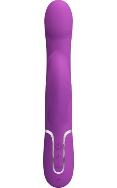 Silikónový rabbit vibrátor Pretty Love BW-500012-3 s externým ramenom a guličkami