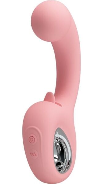 Vibrátor s dvojitou stimuláciou Pretty Love Erynnyes BI-300104 s driekom a malým jazýčkom na klitoris