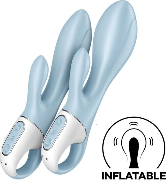 Rabbit vibrátor Satisfyer Air Pump Bunny 1 svetlomodrej farby