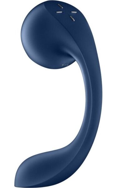 Satisfyer Pro+ Wave 4 Connect App v tmavomodrej farbe s hlavicou na tlakové vlny a časťou na bod G