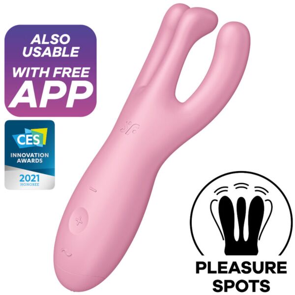 Vibrátor Satisfyer Threesome 4 s tromi flexibilnými ramenami